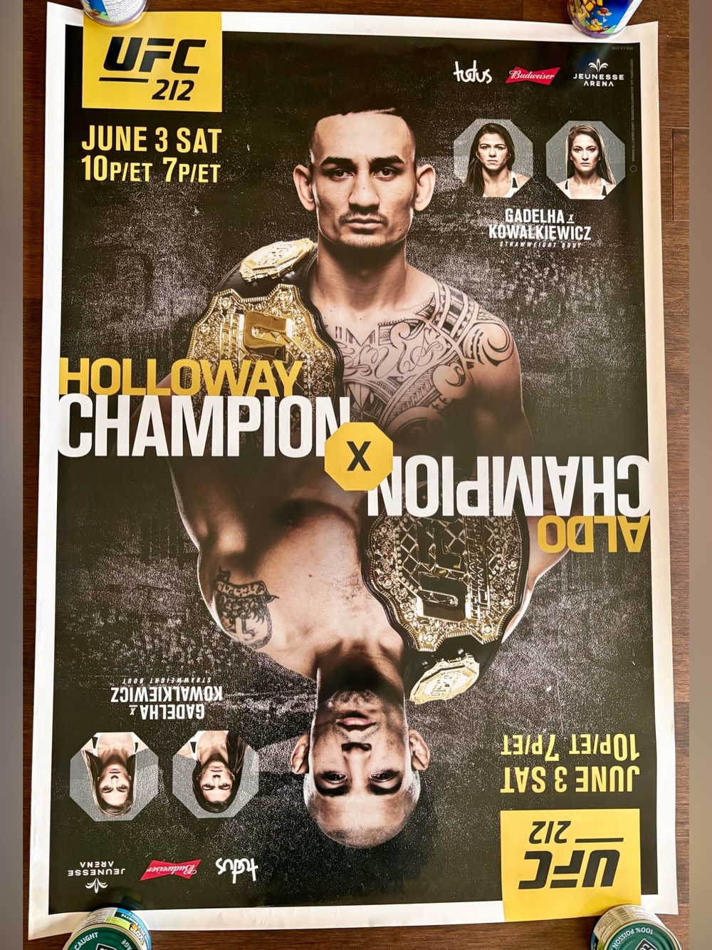 UFC 212 Fight Poster 27x39 Inches - Jose Aldo Max Holloway PPV Rare Zuffa TKO